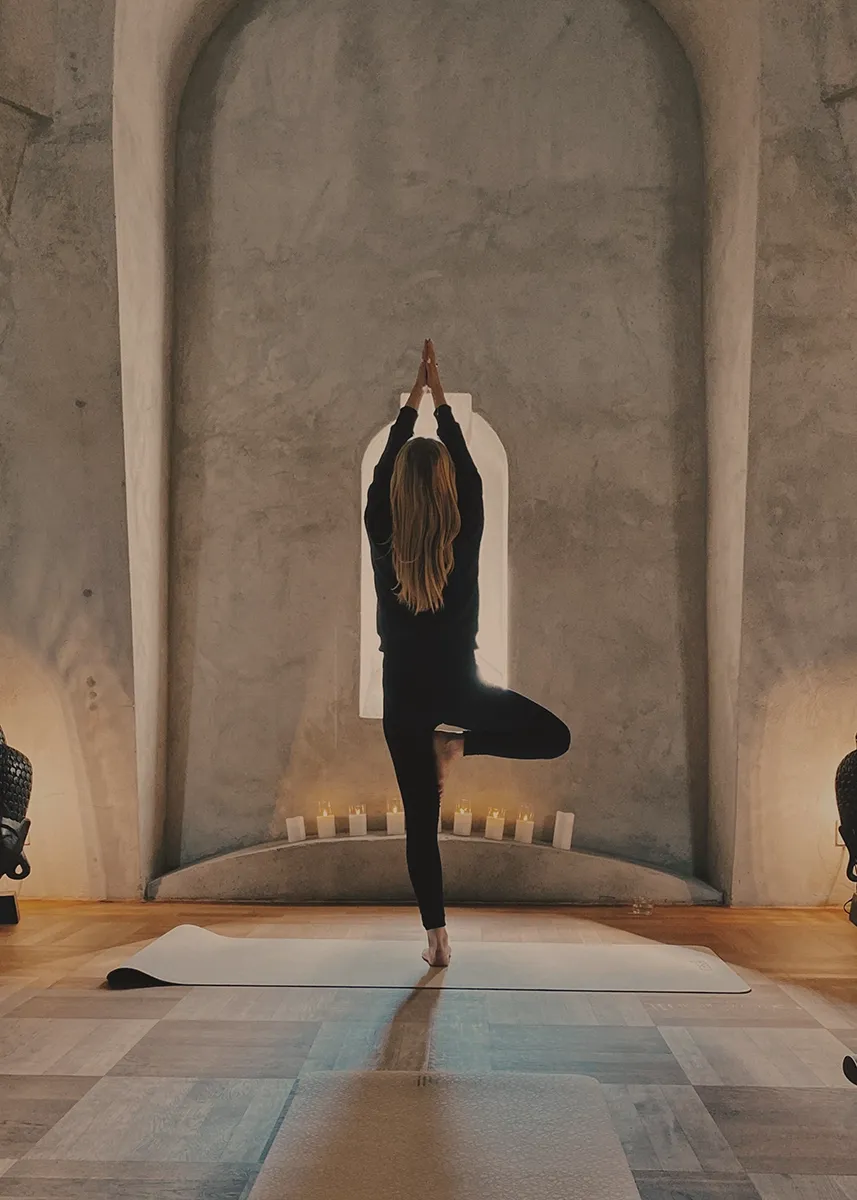 Yoga in the Clock Tower.